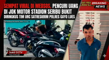 Sempat Viral di Medsos, Pencuri Uang di Jok Motor Stadion Seribu Bukit Diringkus Tim URC Satreskrim Polres Gayo Lues